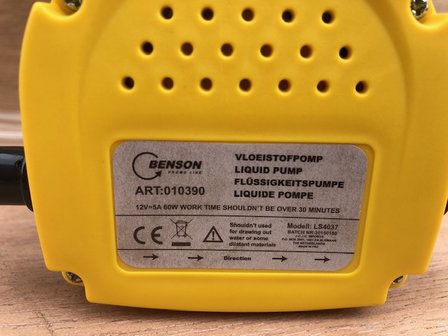 Vloeistofpomp 12 volt.