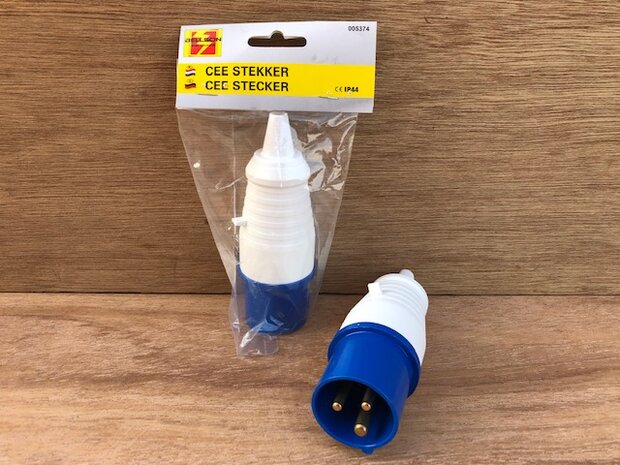 Stekker CEE blauw.