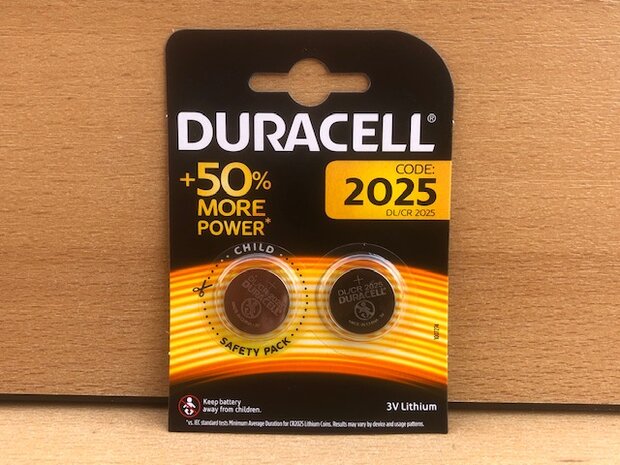 Duracell knoopcelset CR2025 3 volt 2 dlg.