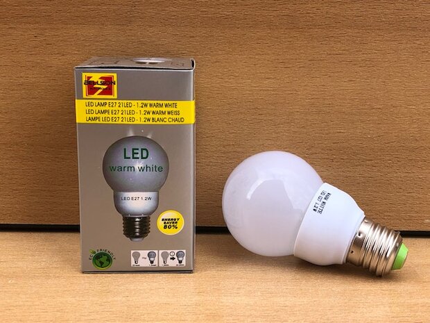 band Voorwaarden Nominaal Spaarlamp 21 LED, E27 1,2 watt. - Eddiys