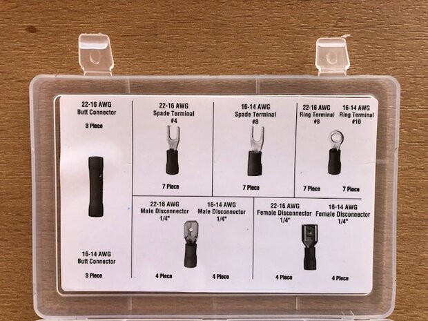 Kabelschoentjes assortimentsdoos 50 dlg.