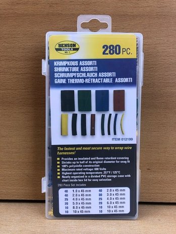 Assortimentsdoos krimpkousen kleur 280 dlg.