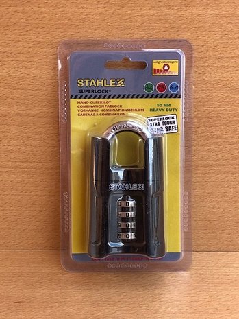 Hangslot Stahlex cijfercode (4) 50mm.