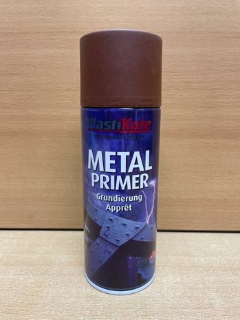 Spuitbus PlastiKote metal primer red oxide 400ml.