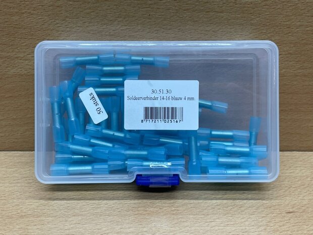 Soldeerverbinder set blauw 1,5-2,5 mm² 50 dlg.