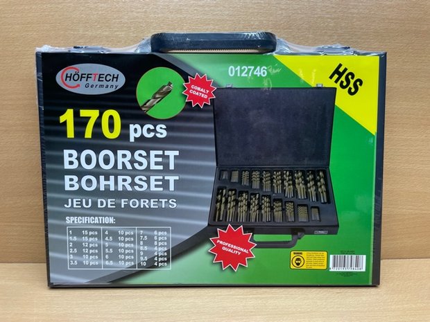 Borenset HSS Cobalt coated 170 dlg.