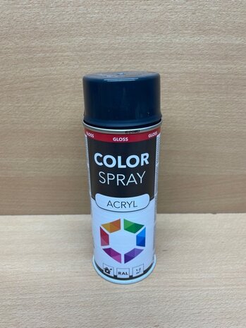 Spuitbus Color Spray zwartgrijs glans RAL7021.