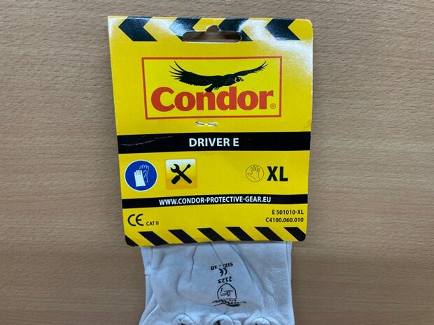 Werkhandschoen Condor Driver E maat XL.
