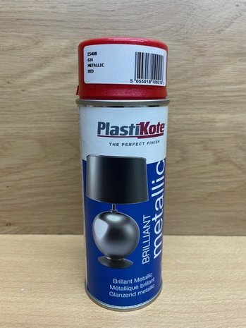 Spuitbus Plastikote metallic rood 400ml.