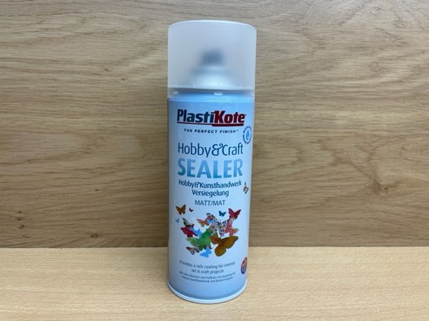 Spuitbus Plastikote Hobby & Craft Sealer mat 400ml.