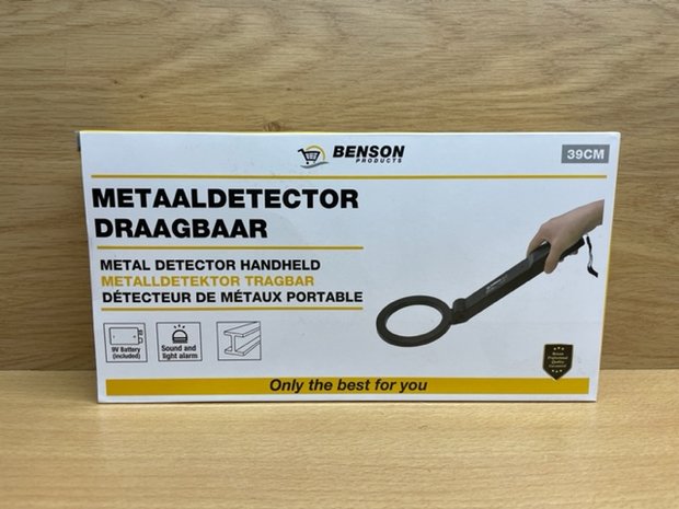 Metaaldetector draagbaar 39cm.