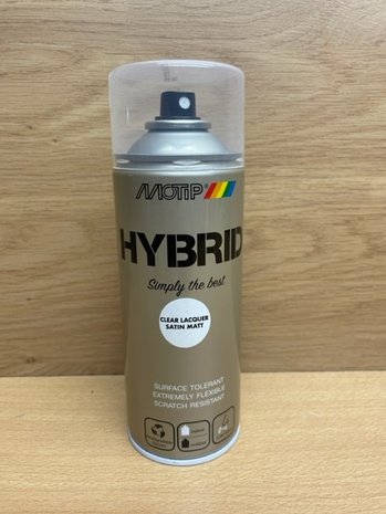 Motip Hybrid clear laquer satin mat 400ml.