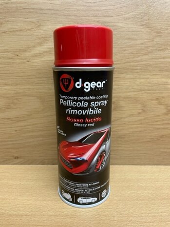 D-Gear removable coating rood glans 400ml.