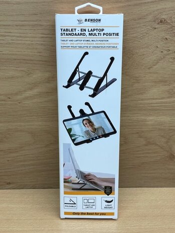Tablet- en laptopstandaard opvouwbaar.