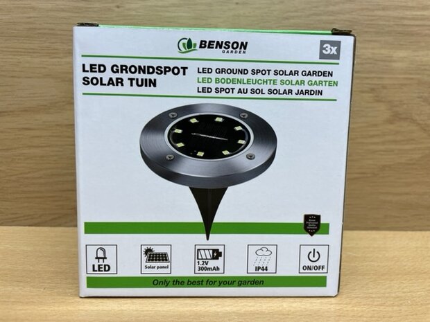 Grondspot set solar led 3 dlg.