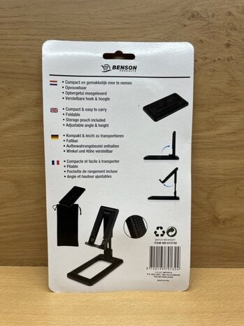 Telefoonhouder opvouwbaar 7x14x5cm.
