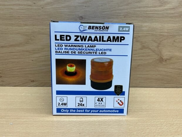 Zwaailamp stroboscoop oranje 6 volt 2,4W.