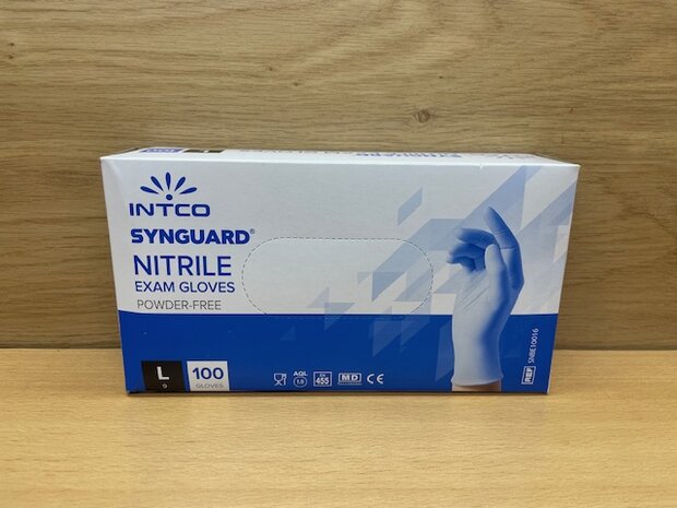 Handschoenenset Nitril L blauw 100 dlg.