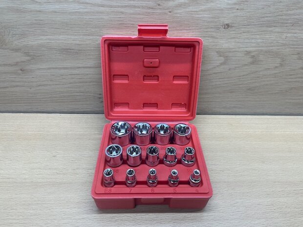 Torx doppenset uitwendig 14 dlg.