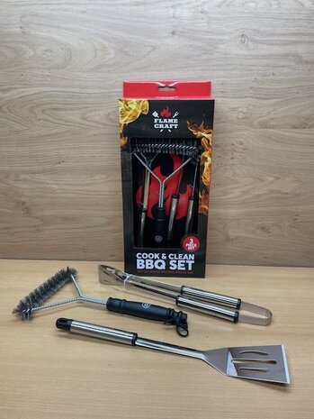 BBQ accesoires set Flamecraft 3 dlg.