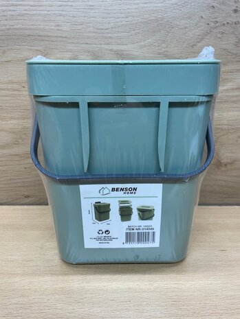 Prullenbakje groen 3 liter.