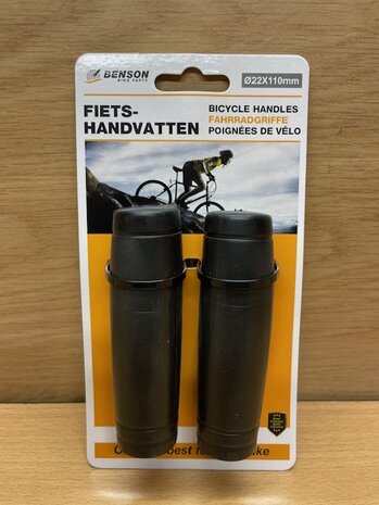 Handvatenset fiets zwart 110mm.