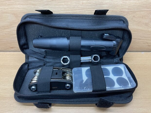 Fietsreparatieset luxe in etui.