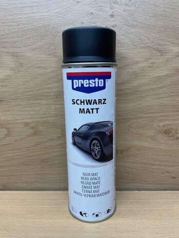 Spuitbus Presto zwart mat 500ml.