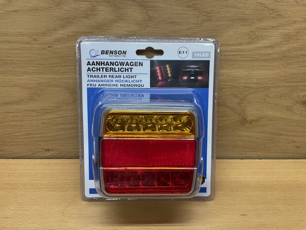 Achterlicht 18 led's 10x10cm.