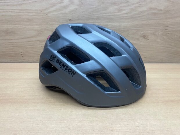 Fietshelm volwassenen met verlichting grijs M.