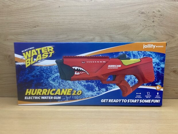 Waterpistool electrisch Hurricane rood.