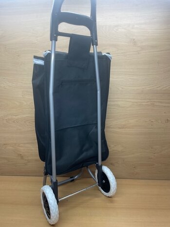 Boodschappentrolley zwart 92x32x21cm.