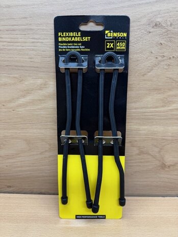 Kabelbinderset flexibel zwart 45cm 2 dlg.