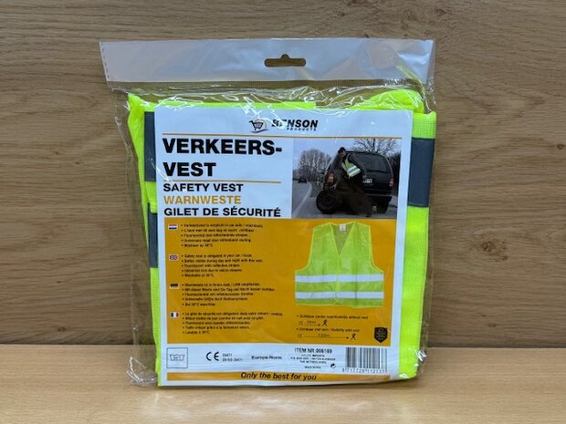 Verkeersvest geel EN471 + EN ISO 20471 XXL.