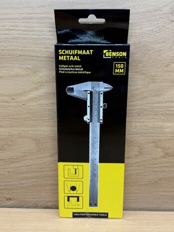 Schuifmaat metaal in koffer 150mm.