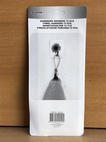 Handdoek klemmenset rood/geel/groen 15 dlg.