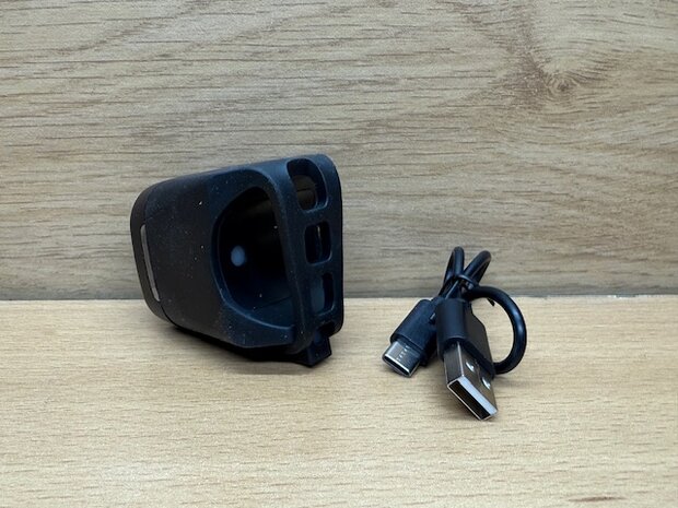Fietslamp LED oplaadbaar wit.