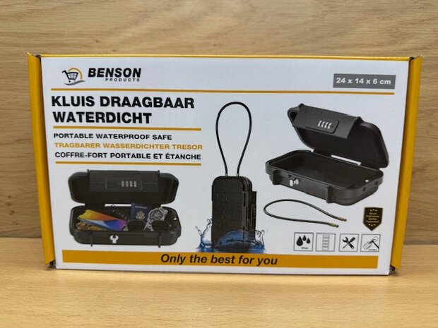 Kluis (vakantie) draagbaar waterdicht.