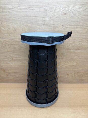 Kruk telescopisch draagbaar ABS grijs.