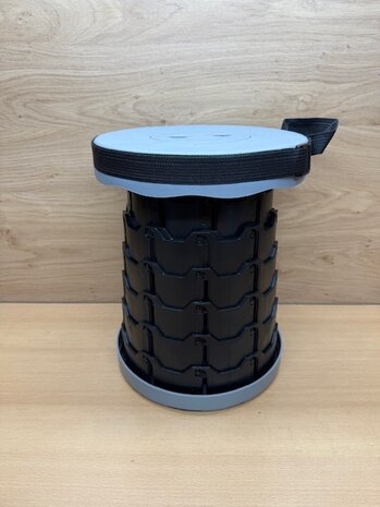 Kruk telescopisch draagbaar ABS grijs.