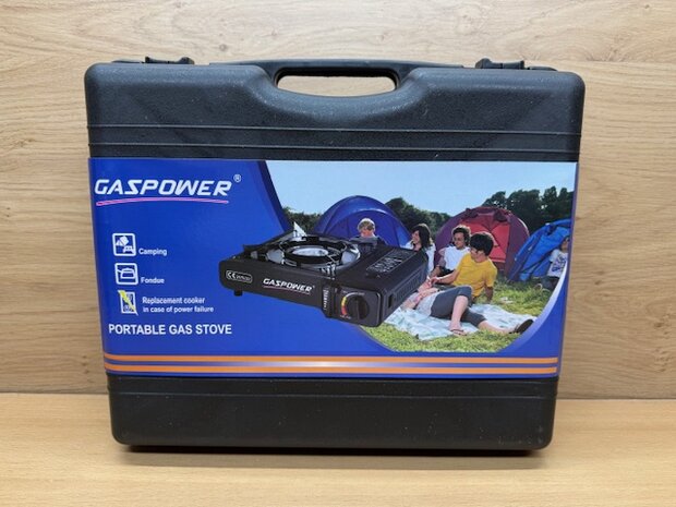 Camping kookstel Gaspower met koffer.