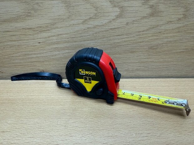 Rolbandmaat rubber 16mmx3m.