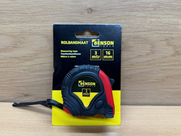 Rolbandmaat rubber 16mmx3m.