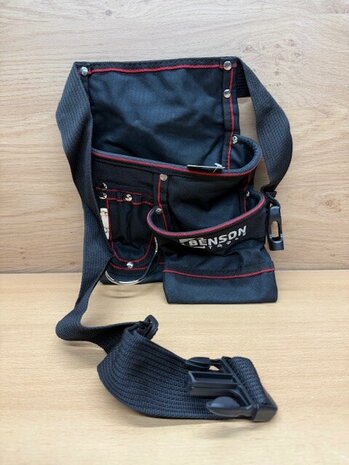 Spijkerschort canvas Benson zwart.