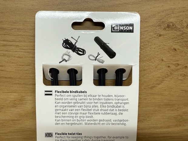 Kabelbinderset flexibel zwart 30cm 2 dlg.