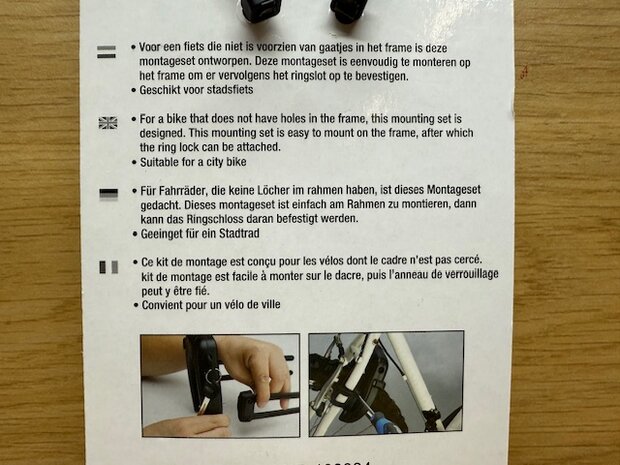 Montageset voor ringslot.