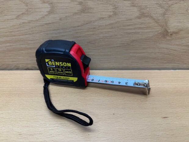 Rolbandmaat rubber MID 19mmx5m.