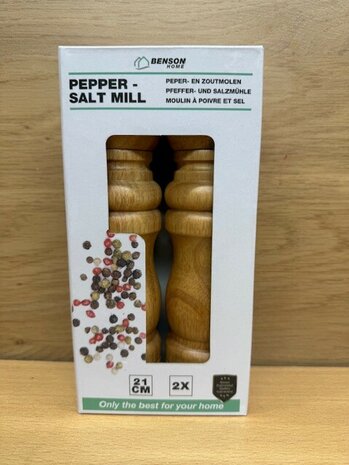 Peper- en zoutmolen set 21cm 2 dlg.