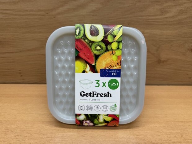 Vershoudbakjes set 1,25 liter 3 dlg.