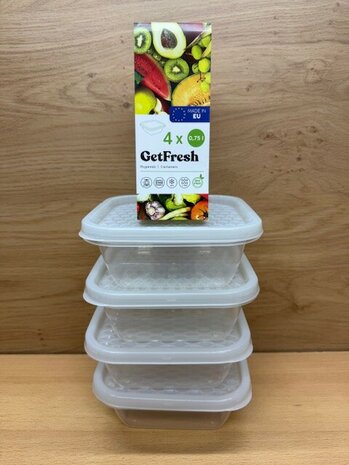 Vershoudbakjes set 0,75 liter 4 dlg.